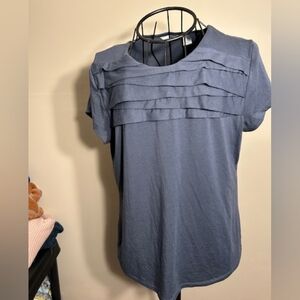 size large womens   soft tee shirt t blue gray
